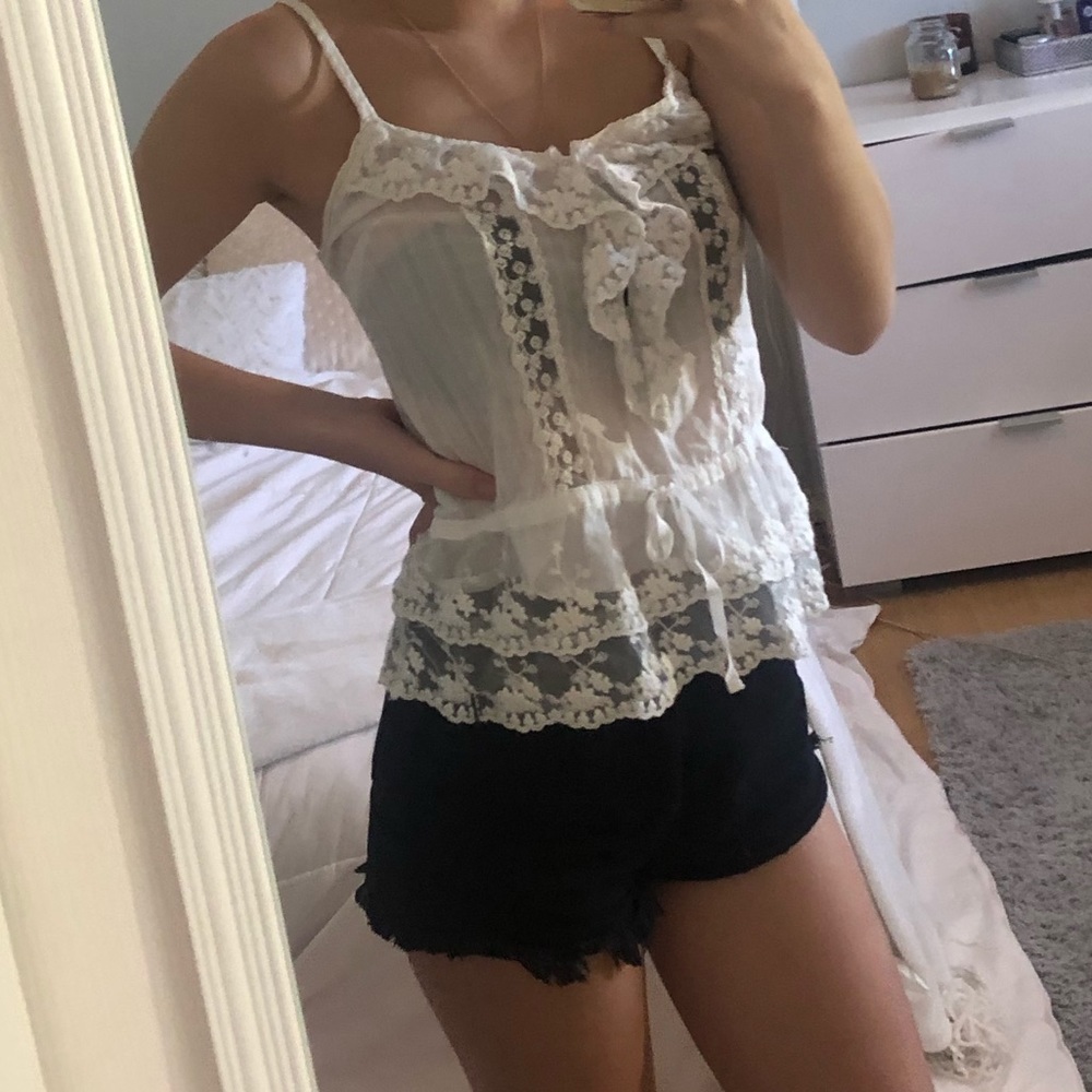 White lace top